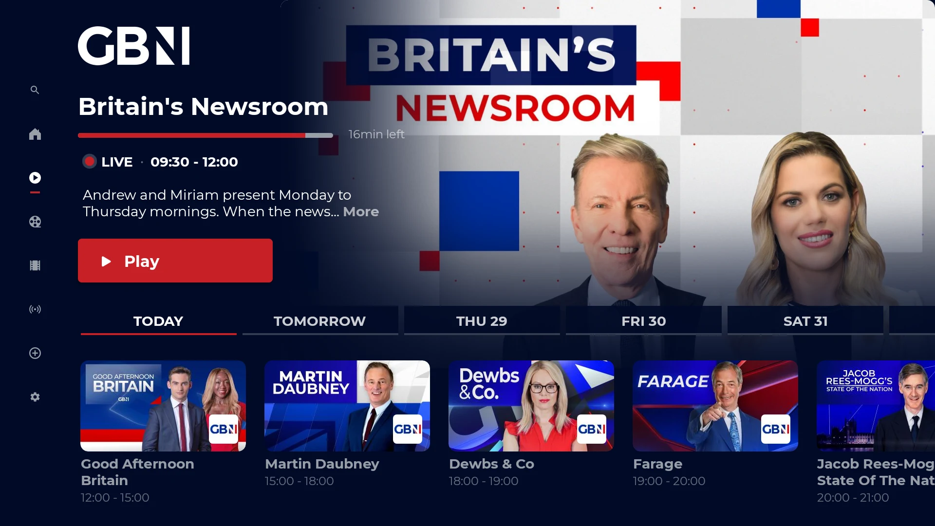 GB News screenshot